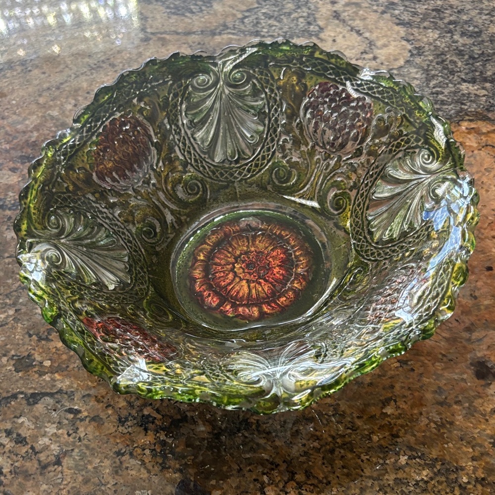 Vintage Goofus glass bowl
